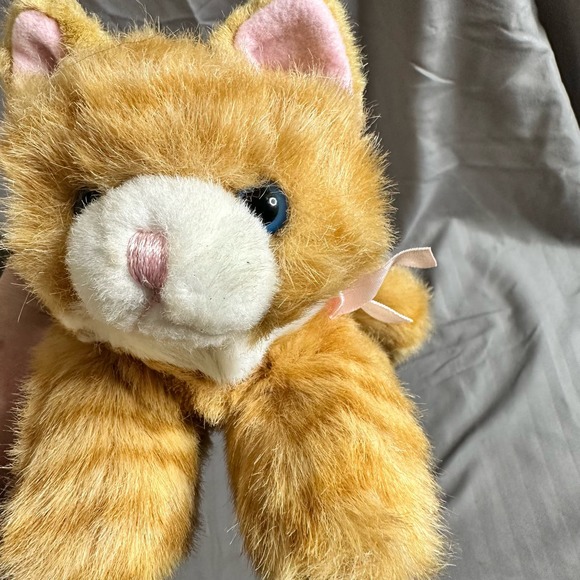 Vtg JUST FRIENDS Aurora Orange Tabby Cat Kitty Plush EUC - Picture 8 of 11